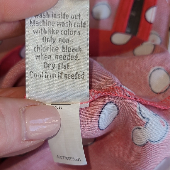 Disney Minnie Mouse Rocks the Dots Blouse By LC Lauren Conrad Medium EUC - Picture 9 of 9